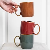 thumbnail of Becher grün beige 38 cl x6 - Rund Steingut Table Passion