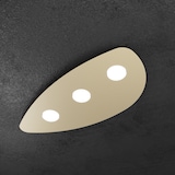 thumbnail of Toplight Plafoniera da soffitto Shape 3 luci max 9W con attacco GX53, struttura colore sabbia, design moderno 60x38x3cm