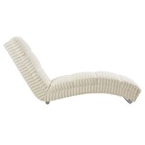 thumbnail of SalesFever Chaiselongue | mit Quersteppung | Bezug Cord-Stoff | Metallfüße aus Chrom | B 60 x T 170 x H 82 cm | beige