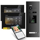 thumbnail of HD Video Türsprechanlage mit Fingerprint RFID und Smartphone App für 1 Familienhaus, 2x Monitore, Balter EVO HD Fingerprint