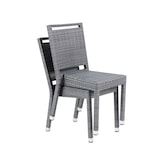 thumbnail of METRO PROFESSIONAL Sedia impilabile Barbados con maniglia, rattan sintetico, grigio