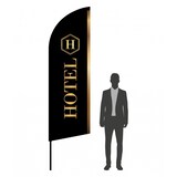 thumbnail of Drapeau signalétique Hôtel 3m08 - mât + voile - Drapeaupublicitaire