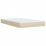 thumbnail of vidaXL Boxspringbett mit Matratze Creme 120x190 cm Stoff