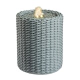 thumbnail of Brunnen Zimmerbrunnen beleuchtet Innen Tischbrunnen Rattan Korb 20cm grün