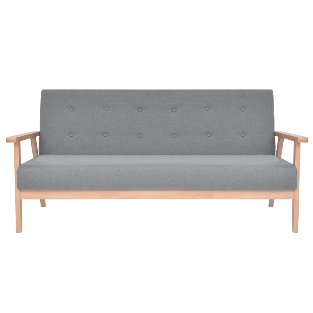 Helloshop26 - 3-Sitzer-Schlafsofa ausziehbares Gästebett Wohnzimmer-Tagesbett klappbar für den Innenbereich hellgrauer Stoff 02_0019495