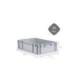 thumbnail of PROREGAL Eurobox NextGen Grip | HxBxT 17x40x60cm | 34 Liter | Griffe geschlossen | Glatter Boden | Eurobehälter, Transportbox, Transportbehälter