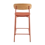 thumbnail of Set van 2 hoge stoelen in oranje hout
