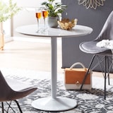 thumbnail of Esstisch Rund 75x75x74 cm Kleiner Küchentisch Weiß Hochglanz, Runder Esszimmertisch 2 Personen, Moderner Frühstückstisch Küche, Tisch Esszimmer