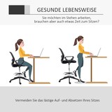 thumbnail of Ergonomischer Stehstuhl Bürostuhl Drehstuhl mit Fußstütze höhenverstellbar Schwarz 60x60x126 cm Metall ABS Netz Rückenlehne