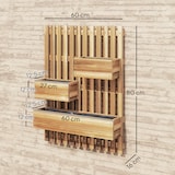 thumbnail of Outsunny Fioriera Verticale a Doghe con 3 Vasi in Legno Marrone