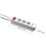 thumbnail of TROTEC Steckdosenleiste PVH3 mit 2 USB-Ladebuchsen | Langes 1,5 m Kabel