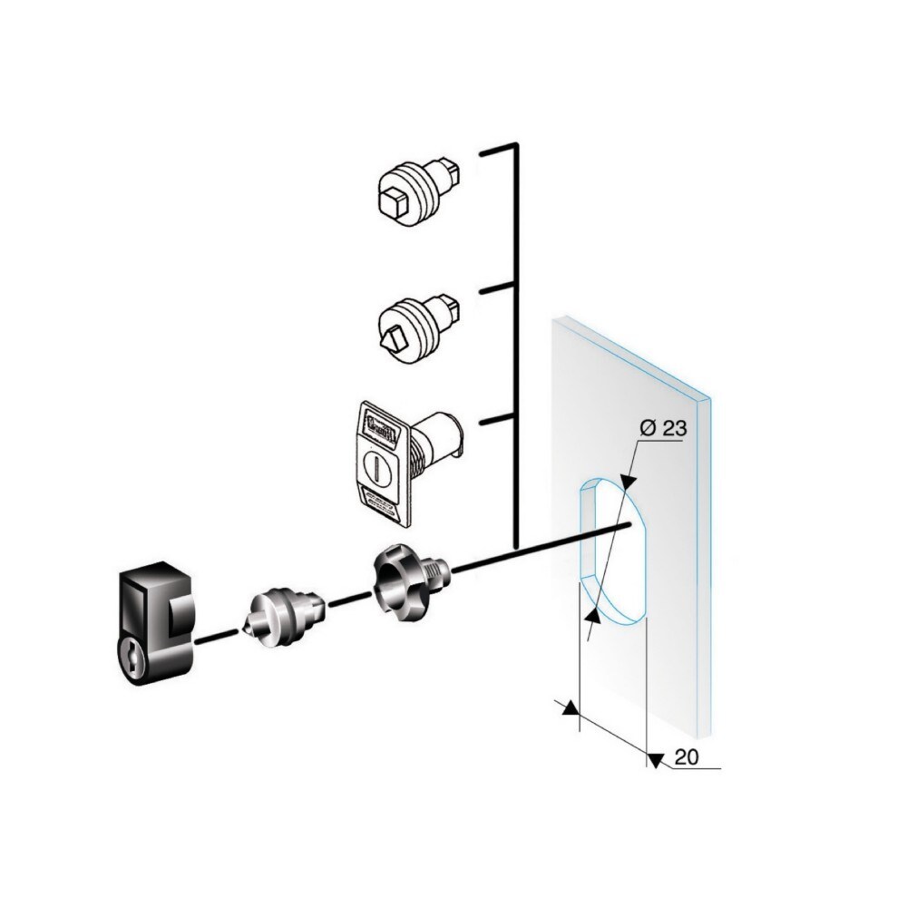 Schneider Electric Schlosseinsatz Dreikant NSYTT8CRN