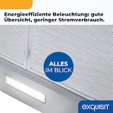 thumbnail of Exquisit Dunstabzugshaube, 50cm breit, Abluftbetrieb, Unterbauhaube, 3 Lüftungsstufen, Metallfettfilter, UBH50-020 inoxlook