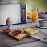 thumbnail of Arendo Langschlitz Toaster für 2 Scheiben, integrierter Brötchenaufsatz, 1000 W, Restzeitanzeige, Weiß