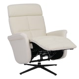 thumbnail of Relaxsessel HWC-L10, TV-Sessel Liegesessel, Liegefunktion drehbar, elektrisch verstellbar Voll-Leder ~ creme-weiß