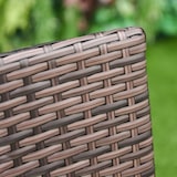thumbnail of Conjunto de Muebles de Exterior de Ratán 1 Mesa 2 Sillas Estructura Metal Marrón