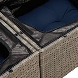 thumbnail of vidaXL 13-tlg. Garten-Sofagarnitur mit Kissen Grau Poly Rattan