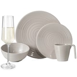 thumbnail of Melamin Geschirr-Set 4 Personen Coffee Design 16 Teilig + Milano Gläser Champagner-Gläser Flûtes Tafelgeschirr Picknick BBQ Kochgeschirr