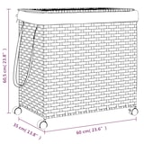 thumbnail of vidaXL Wäschekorb mit Rollen Dunkelbraun 60x35x60,5 cm Rattan