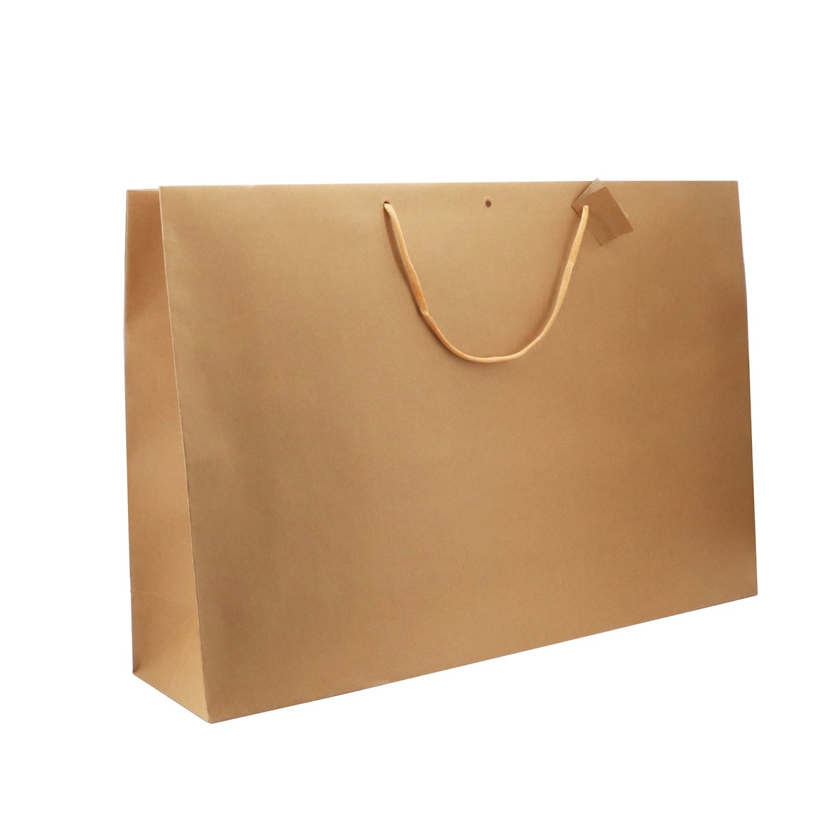 Extra Giant bruine kraft luxe tas met koordhandvatten 72 + 18 x 49 cm per 30 - Gimex