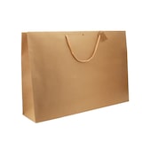 thumbnail of Extra Giant bruine kraft luxe tas met koordhandvatten 72 + 18 x 49 cm per 30 - Gimex