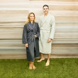 thumbnail of WellHome - Accappatoio a nido d'ape L/XL 100% cotone in beige