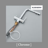 thumbnail of Felix | Rubinetto estraibile 3 vie acciaio inossidabile spazzolato premium |cucina osmosi cromo argento |Miscelatore 360 gradi |Filtra 3 connessioni