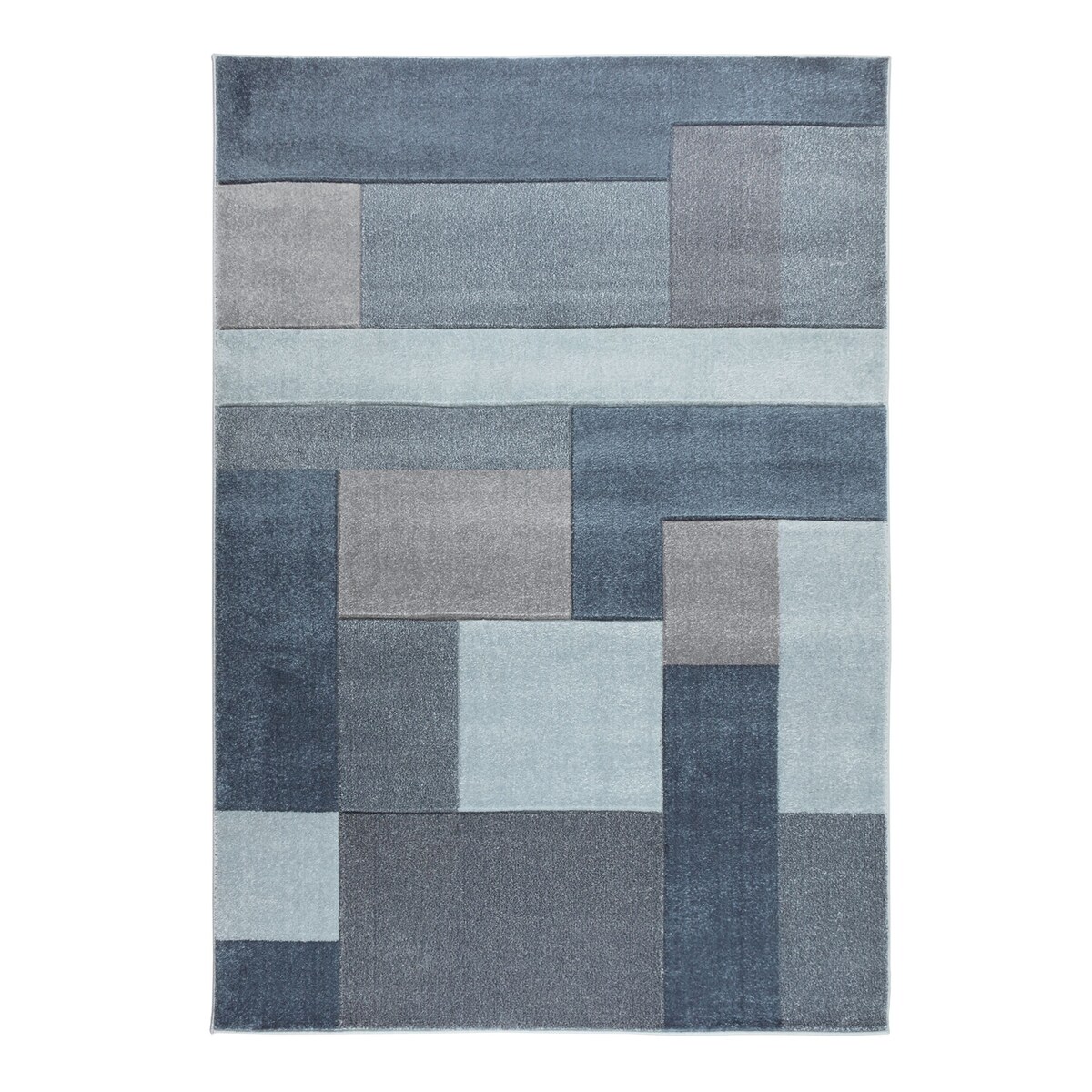 Geometrischer Teppich in Trendfarben, `Nidd Clara` . Farbe: Blau, 200x290 cm | Kadima Design