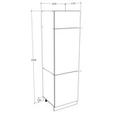 thumbnail of VCM Küchenmöbel Unterschrank Fasola Weiß H. 207 x B. 60 x T. 57 cm