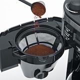 thumbnail of Cafetera con molinillo de goteo, jarra de cristal 10 tazas Severin KA 4810 Acero inox mate/negro 1000 W