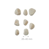thumbnail of Relaxdays Marmorkies, 5kg, Dekosteine, 25 - 40mm, Kieselsteine, Gartenkiesel, Beet, Blumentopf, Grab, Zierkies, weiß