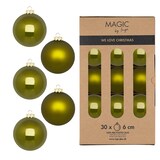 thumbnail of 30 Weihnachtskugeln Glas 6cm matt & glänzend Christbaumkugeln Weihnachtsbaumkugeln Weihnachten Christbaumschmuck Weihnachtsbaumschmuck Olivgrün