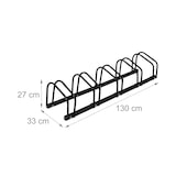 thumbnail of Relaxdays Fahrradständer Boden, für 5 Räder, bis 60 mm Reifenbreite, Metall, Garage, Fahrrad-Aufstellständer, schwarz