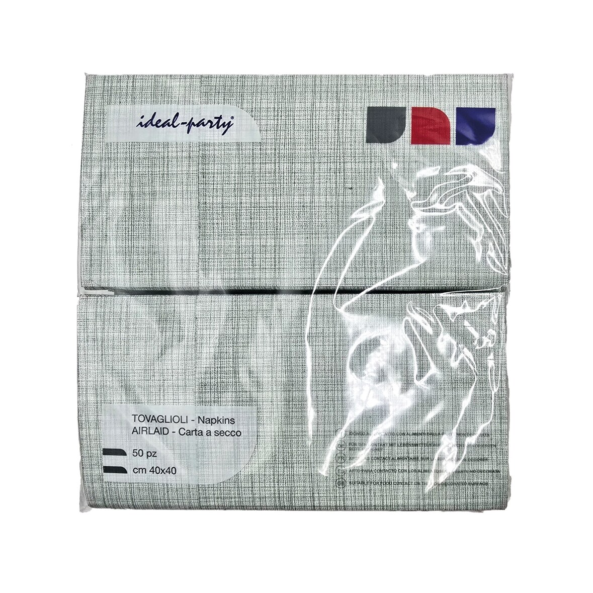Tovaglioli Portaposate Airlaid – Confezione da 50 pz, cm 40×40, Tasca Lino Verde