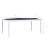 thumbnail of vidaXL Eettafel 180x90x73 cm grenenhout wit en grijs