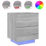 thumbnail of vidaXL Nachttische mit LED-Leuchten 2 Stk. Grau Sonoma Holzwerkstoff