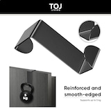 thumbnail of TOJ Living Ganci da porta – set da 8 – acciaio inox – argento – sopra porta – portata 5 kg