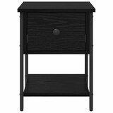 thumbnail of vidaXL Nachtkastje 2 pcs Zwart Eiken 34 x 35,5 x 45 cm Bewerkt hout