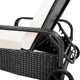 thumbnail of tectake Sonnenliege Rattan mit Rollen  Schwarz/Beige