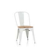 thumbnail of Stoel VANTAGGIO COMFORT W metallic wit / zitting van echt hout hjh OFFICE