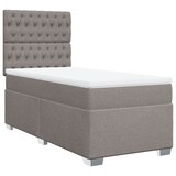 thumbnail of vidaXL Boxspringbett mit Matratze Taupe 90x200 cm Stoff