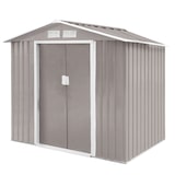 thumbnail of HATTORO S100 Metall Gerätehaus XL Geräteschuppen Garten Schuppen Gartenhaus Hellgrau