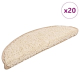 thumbnail of vidaXL Stufenmatten 20 Stk. 56x17x3 cm Creme Halbrund