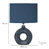 thumbnail of Mauro Ferretti - lampada da tavolo seta blu cm 28,5x15x43 - 171300000B