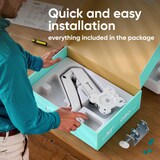 thumbnail of ONKRON Monitor Tischhalterung für 13-32 Zoll, bis 8 kg, Gasdruckfeder, VESA 75x75 & 100x100, schwenkbar, neigbar, drehbar, Weiß G80-W