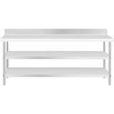 thumbnail of Royal Catering Tavolo in acciaio inox - ECO - 200 x 70 cm - 500 kg - Ripiano intermedio -