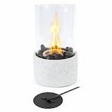 thumbnail of Bio-ethanol Tafelhaard met Glazen Cilinder – Inclusief Zwarte Decoratie Stenen & Doofplaat – 3,3 Kg - 16,5 x 16,5 x 34 cm