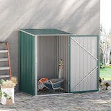 thumbnail of Cobertizo de jardín 0,92 m² 100x103x160 cm caseta de jardín metálica con 1 puerta y cerradura para almacenamiento de herramientas verde