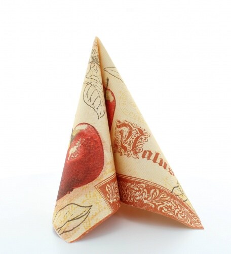 Mank Serviette Airlaid Malus, 40 x 40 cm, 50 Stück - Herbst Äpfel Obst