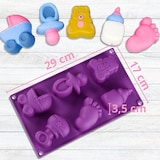 thumbnail of Silikonform Baby - lila 29x17x3cm - Silikon Form Backen, Seife & mehr - Backform